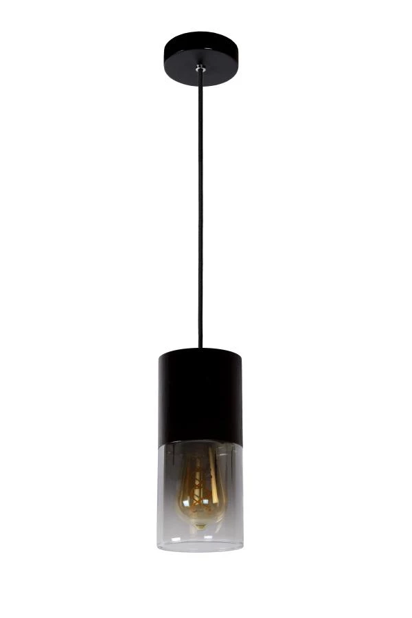 Lucide ZINO - Pendant light - Ø 10 cm - 1xE27 - Smoke Grey - off